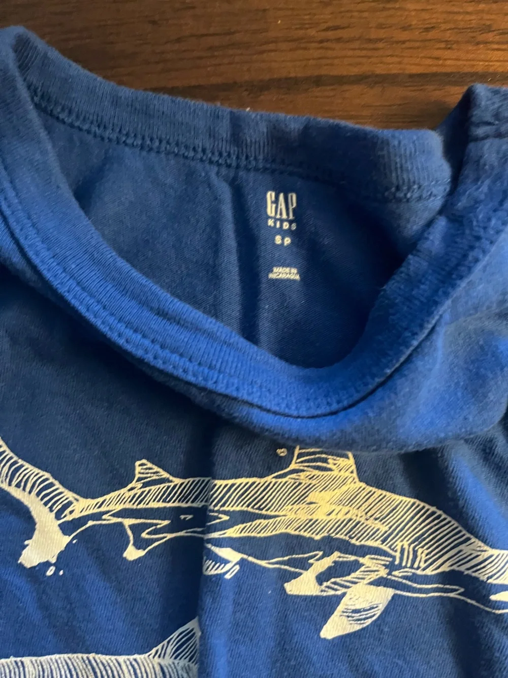 Gap & Sonoma boys shark shirt Jean shorts outfit S 6/7